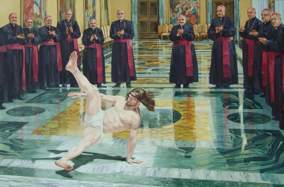 Jesus breakdancing